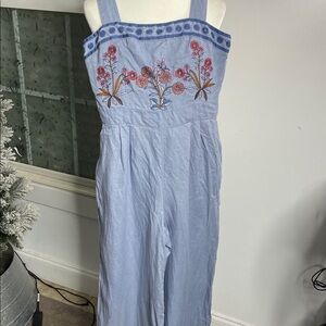 52. Spartina Embroidered Wide Leg Jumpsuit